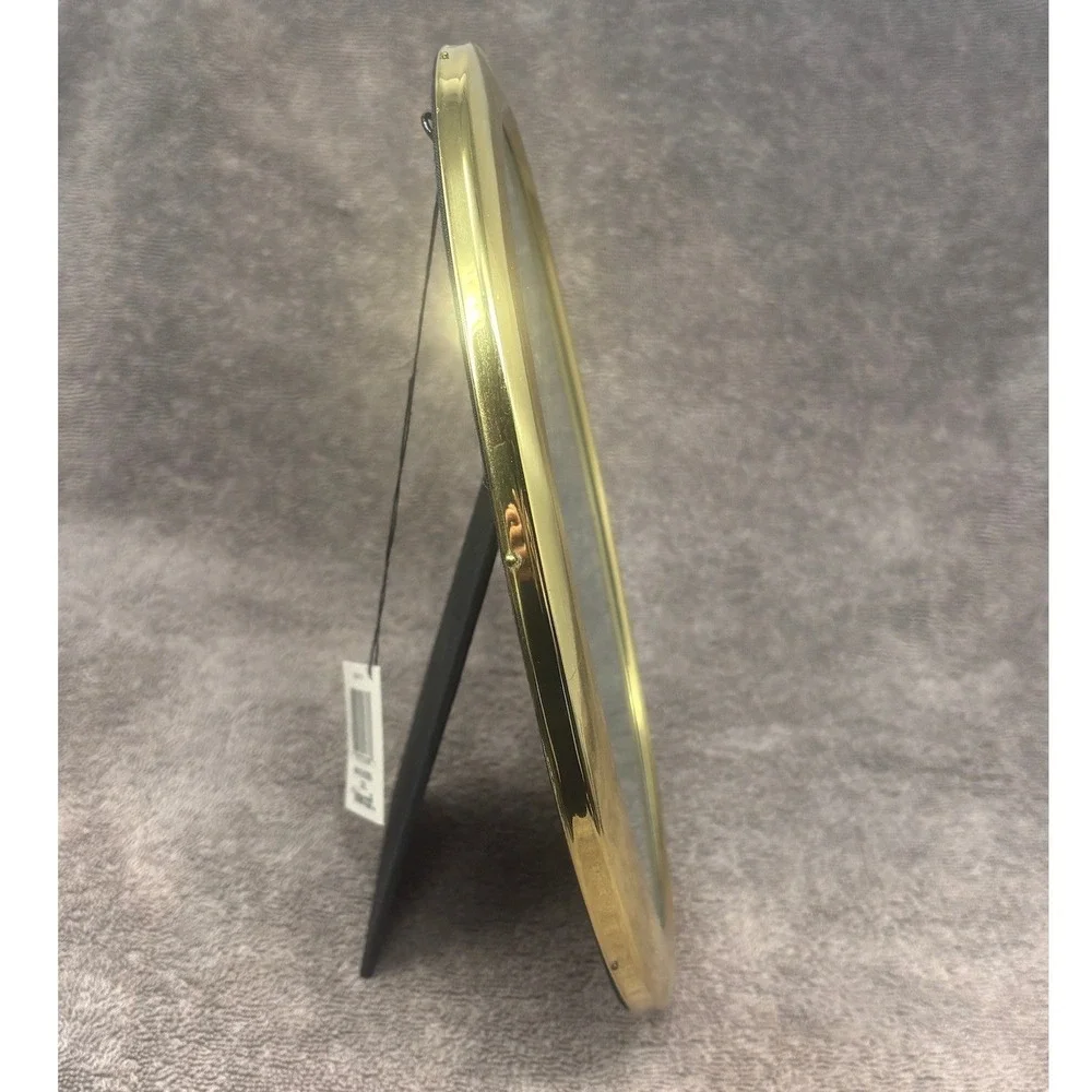Vtg Intercraft Photo Frame Gold Solid Brass Oval 8x10 Polished Lacquer Coated